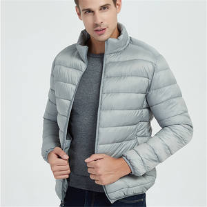 Chaqueta de Plumón Ligera de Invierno de Nuevo Diseño Personalizada para Hombre con Cuello Alto - Product Image 4