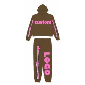 ชุดวอร์มผ้าเกล็ดปลาแบบปรับแต่งได้สำหรับผู้ชายเสื้อสเวตเตอร์ระบายอากาศพิมพ์โลโก้พัฟหลากสีสำหรับฤดูหนาว - Product Image 3