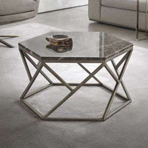 Table basse en métal avec plateau en bois pour les personnes à la recherche d'un mobilier combinant des lignes contemporaines avec une touche de style classique - Product Image 5