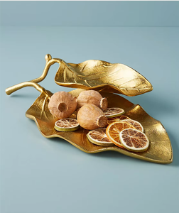 Plateau de service de Noël en forme de feuille métallique pour hôtels, restaurants, maisons, bars, fournisseurs indiens - Product Image 6