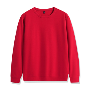 เสื้อสเวตเชิ้ตคอกลมผู้ชาย ผ้าฝ้ายถัก 100% ทรงปกติ สีขาวล้วน สวมใส่สบายๆ สำหรับฤดูใบไม้ร่วง - Product Image 4