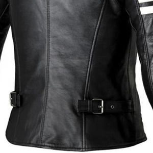 Genuine Leather Women <b>Biker</b> <b>Jacket</b> Ladies Motorcycle Riding Coat Slim Fit Fashion Moto Outerwear Vintage Black Cafe Racer <b>Jacket</b> - Product Image 4