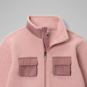 Veste en polaire pour garçons avec logo personnalisé, prix de gros pour les acheteurs en gros, vêtements décontractés avec poches et col montant, prix avantageux - Product Image 2