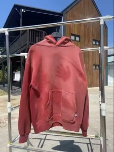 Sweat-shirt à capuche personnalisé, lourd, à manches longues, décontracté, respirant, vintage, délavé au soleil, sans cordon, avec poche, RRI-MH-20 - Product Image 2