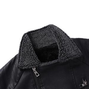 Vente en gros blouson bombardier en peau de mouton véritable Oem Blouson en cuir de moto pour homme Blouson en cuir pour homme multicolore - Product Image 4