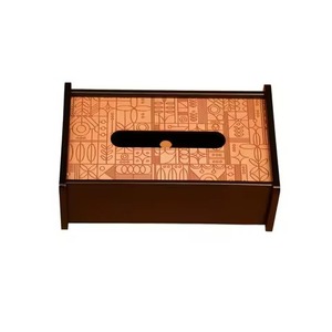 Cubierta Rectangular de Madera para Caja de Pañuelos con Tapa Decorativa Blanca para Hogar, Oficina y Automóvil - Product Image 6