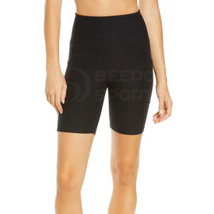 Pantalones cortos deportivos de algodón transpirable de cintura alta para mujer, logotipo personalizado, patrón decorativo, entrenamiento de gimnasio, LONA DE MODA - Product Image 2