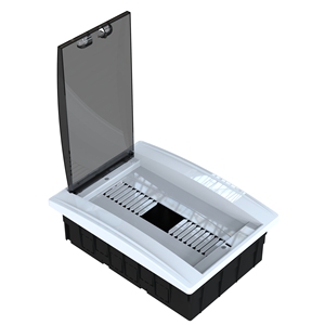 Caja de plástico ABS de 290x211x100mm Material de PC Caja MCB con capacidad de 12 MCB Caja de fusibles montada empotrada - Product Image 3