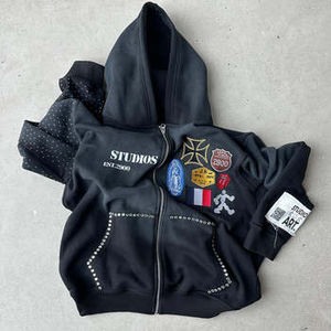 Nouvel Arrivage – Sweat à Capuche Homme Personnalisé en Molleton Oversize 100% Coton Mélangé, Effet Vieilli, Délavé à l'Acide, Effet Soleil, avec Poche, pour l'Hiver - Product Image 3