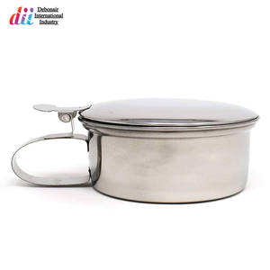 Gobelet à crachats en acier inoxydable avec couvercle Gallipot & Gobelets à crachats Instruments chirurgicaux Manuels Réutilisables par Debonairii - Product Image 2