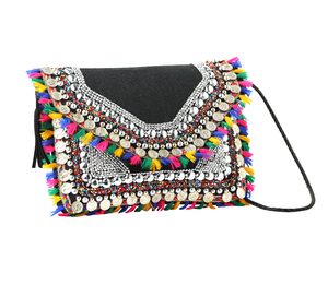 กระเป๋าโบโฮปักลายทำด้วยมือคุณภาพเยี่ยมกระเป๋าสะพายไหล่แบบเชือกรูดกระเป๋าโท้ทคุณภาพเยี่ยม - Product Image 5