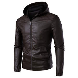 <b>Men</b> High Street Stand Collar <b>Jacket</b> Plain Dyed Breathable Windproof Eco-Friendly Fashion Genuine Leather Plus Winter Outdoor - Product Image 4