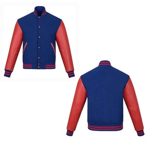 Custom <b>Men's</b> Varsity <b>Jacket</b> Winter 100% Wool <b>Warm</b> and Windproof Collarless Casual Letterman CollegeBaseballjacket for <b>men</b> - Product Image 3