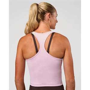 Débardeur de performance à col bateau Flow - Gilet de sport respirant Marshmallow, taille unique, logo personnalisé, camisole basique en tricot satiné pour usage quotidien - Product Image 3
