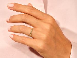 Anillo llamativo Simple banda lisa 925 plata martillada Simple anillo liso joyería todos los días anillo apilable regalo para Navidad - Product Image 1