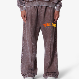 กางเกงฮิปฮอปสำหรับผู้ชายกางเกงลำลองขาตรงผ้าคอตตอนน้ำหนักเบาแบบ100% - Product Image 1