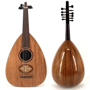Oud arabe professionnel à 11 cordes et 6 registres, tout en acajou - Lutte orientale fabriquée à la main - Product Image 1