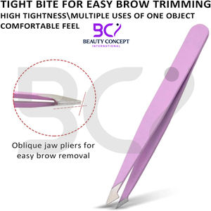 Ensemble de pinces à sourcils, pince à épiler de précision en acier inoxydable pour femmes et filles pour sourcils, poils faciaux, poils incarnés - Product Image 5