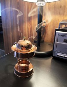 Vaporizador de Aromaterapia de Cobre Hecho a Mano con Diseño Tradicional, Vapor para Yoga y Meditación, Regalo Espiritual, Portavelas con Tapa - Product Image 2