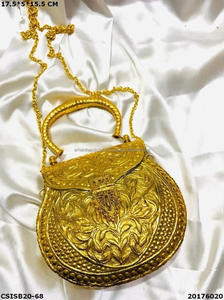 Artesanías de lujo hechas a mano latón Metal monedero embrague mujer fiesta/novia/matrimonio bolso de hombro precio - Product Image 6