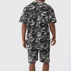 Ensemble de shorts pour hommes personnalisés avec impression tie-dye avec des t-shirts et des shorts de haute qualité Ensembles de deux pièces pour l'été pour hommes avec taille normale - Product Image 2