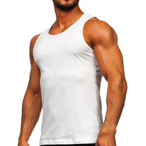 Camiseta sin mangas blanca para hombre, algodón básico, entrenamiento muscular, Fitness, gimnasio, culturismo, camiseta sin mangas - Product Image 5