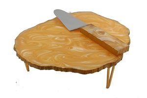 ที่ตั้งเค้กเรซินแบบลาวาสำหรับตกแต่งโต๊ะสำหรับงานแต่งงานและงานวันเกิด - Product Image 2