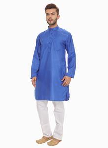 Export Quality Stylish Navy Blue <b>Kurta</b> Pajama Set for Eid Diwali Wedding Ceremonies and Evening Wear Available for Export Price - Product Image 2