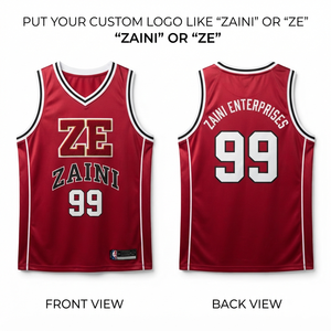 Maillot de basketball pour homme en polyester interlock premium 180 GSM, rouge, blanc, noir, avec logo personnalisé en sublimation et twill, uniforme - Product Image 1