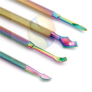 Pousse-cuticules professionnel en acier inoxydable double extrémité de qualité supérieure, outil de beauté avec logo personnalisé - Product Image 5