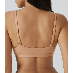 Sujetador Deportivo Color Nude de Talla Grande para Mujer de Secado Rápido con Espalda de Nadadora para Correr Yoga y Competición Combo - Product Image 3