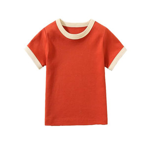 เสื้อยืดลูกเรือ CVC 2-6T สำหรับเด็กเสื้อผ้าฤดูร้อนขายตรงจากโรงงาน - Product Image 2