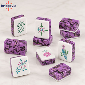 Luxury Acrylic Marble <b>Pattern</b> Mahjong Acrylic <b>Sheet</b> Custom Engraved Tiles for Gift and Play - Product Image 2