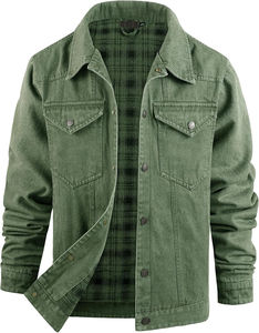 Vestes en jean pour hommes sur mesure, design OEM, style unique, logo personnalisé, prix de gros toute saison, vestes en jean pour hommes simples et vierges - Product Image 5