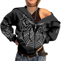 Sudadera con capucha de invierno de algodón tejido personalizado con cremallera completa, estampado puff frontal, estilo streetwear, transpirable, de secado rápido, para hombre y mujer, varios colores