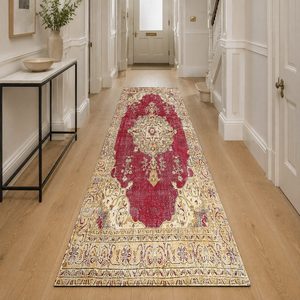 Tapis RUGS DEPOT LXDP-0665 en gros, rouge bordeaux, patchwork vintage, imprimé numériquement, lavable en machine, chenille, antidérapant - Product Image 5