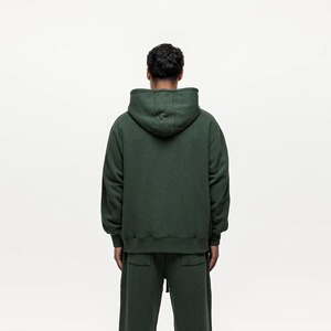 Streetwear personnalisé imprimé solide 100% coton survêtement pour hommes poche kangourou anti-rides anti-boulochage Hip Hop ensemble de 2 pièces - Product Image 3