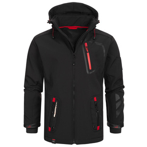 Veste surdimensionnée Softshell à fermeture éclair en polyester de style urbain pour hommes Veste respirante d'extérieur et de travail de qualité supérieure avec logo personnalisé - Product Image 2