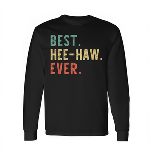 Cool Vintage Best Hee-Haw T-shirt à manches longues, vêtements promotionnels adaptés aux familles - Product Image 2