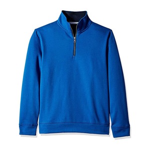 OEM ODM Pull unisexe élégant à fermeture éclair quart de tissu en coton polyester à séchage rapide respirant col montant coupe-vent écologique - Product Image 3