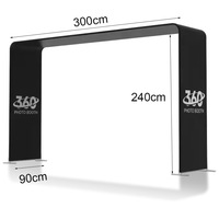 Plateforme de scène 360° pour photomaton avec télécommande et anneau lumineux rotatif automatique, pour la location de cabines photo vidéo et de selfies lors de fêtes