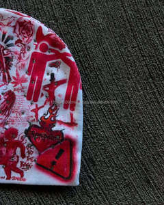 Gorro de punto de Jacquard con estampado de letras, gorro de invierno personalizado para hombre y mujer, gorro de punto con logotipo de Jacquard cálido, gorro de calavera - Product Image 5