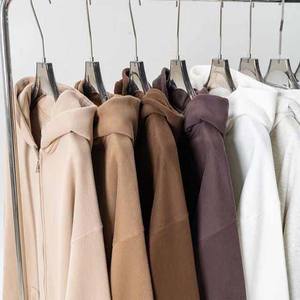 Sudadera con capucha de diamantes de imitación personalizada 100% algodón Streetwear Full Zip up Vintage Hoodie Zipper Heavyweight Cotton Hood - Product Image 2