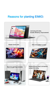Eimio ODM OEM 15,6 pulgadas FHD 1080P 60HZ <span class=keywords><strong>Monitor</strong></span> portátil para juegos PS5 Slim Type-C PC Accesorio para teléfono - Product Image 6