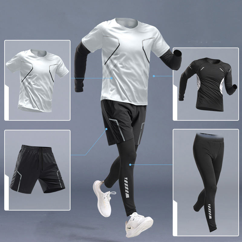 Ensemble quatre pièces blanc A [respirant, séchage rapide, sportif]