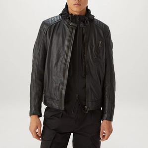 Chaqueta de Cuero Genuino Personalizada de Alta Calidad 2026, Cierre de Cremallera, Precio al por Mayor, para Hombre, OEM, Hecha en Pakistán - Product Image 4