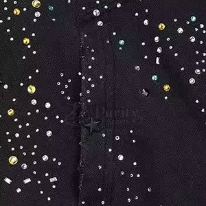 Sweats à capuche d'hiver en strass avec logo personnalisé en gros 100% coton coupe surdimensionnée écologique de haute qualité en stock - Product Image 4