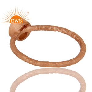 Anillo apilable de plata de ley hecho a mano, chapado en oro rosa, con piedra lunar arcoíris natural, joyería para mujer, regalo para ella. - Product Image 3