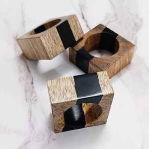 Décoration de table en résine personnalisée, moderne, unique, élégante et fantaisie, anneau de serviette personnalisé, à utiliser pour l'hôtel - Product Image 5