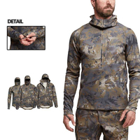 Sweat à capuche de chasse camouflage en nylon imperméable, léger, respirant et anti-humidité de haute qualité